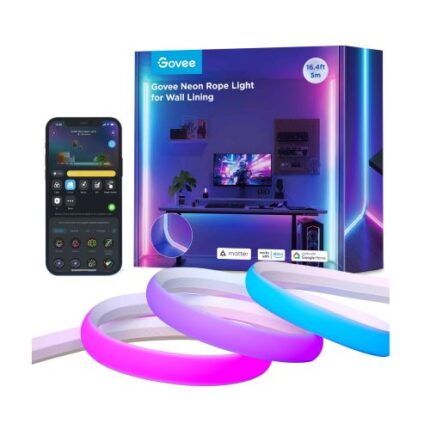 Govee 5M Neon Rope Light, For Wall Lining